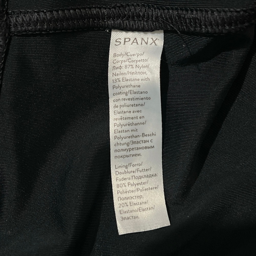 Spanx Faux Leather Leggings Womens Large Black High Rise Tummy Control 2437 - Picture 5 of 6